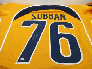 P K Subban Signed Nashville Predators Jersey / Playing Career 2009–present /