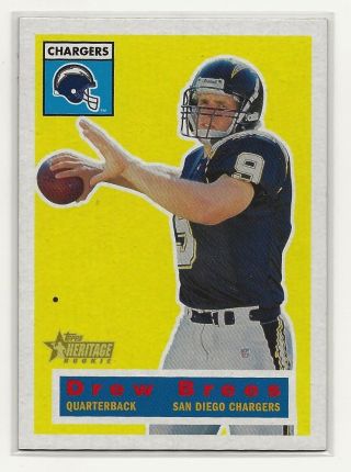 Drew Brees 2001 Topps Heritage Rookie Rc /1956 116 Saints Chargers
