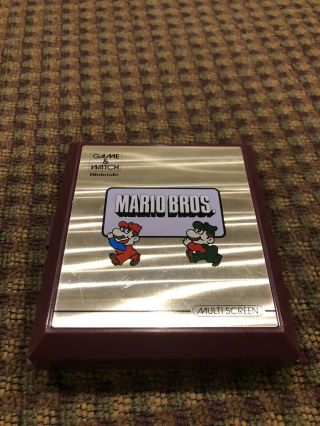 Vintage 1983 Nintendo Mario Bros Game And Watch Multi Screen