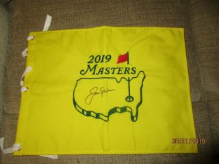 Authentics 2019 Augusta National " Masters " Flag Signed By Jack Nicklaus For Me