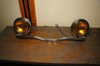 Vtg Harley Davidson driving signal lights Chopper Motorcycle Rat Rod bar amber 2