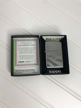 Silver Zippo American Flag Cigarette Lighter Made In Usa Silver Toned