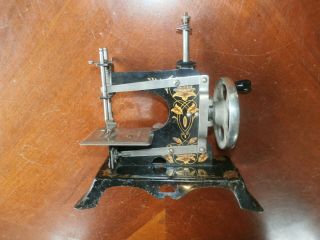 Vintage Antique Germany Mini Miniature Hand Crank Sewing Machine Toy Model