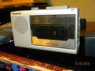Vintage Panasonic Rq - 341 Portable Cassette Recorder Player With Power Adapter