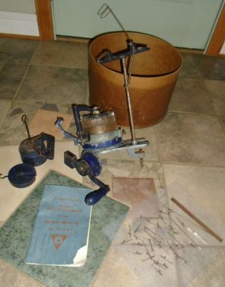 Antique Steber Circular Sock Family Knitting Machine,  Utica N.  Y.
