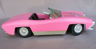 Vintage 1970 Topper Dawn Doll Pink Convertible Toy Car With Windshield 2