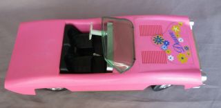 Vintage 1970 Topper Dawn Doll Pink Convertible Toy Car With Windshield 3