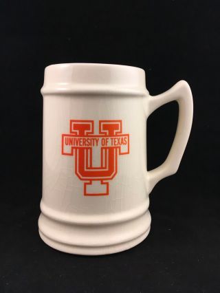 Vintage University Of Texas Beer Stein,  Coffee Mug,  1970s 1980s Hook 