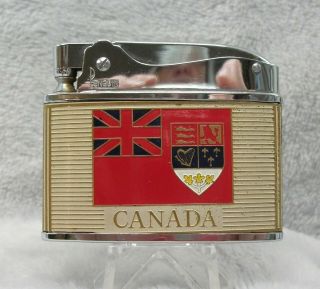 Vintage Canada Flat Advertising Lighter Great Coloring