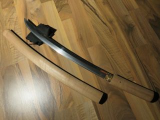 Big Naginata Blade Shirasaya - Japan Sword Antique Samurai Tsuba Edo Bow Nohinto