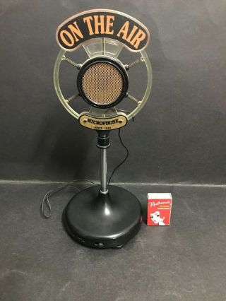 Microphone On The Air Novelty Radio Vintage Since 1924,  Plastic