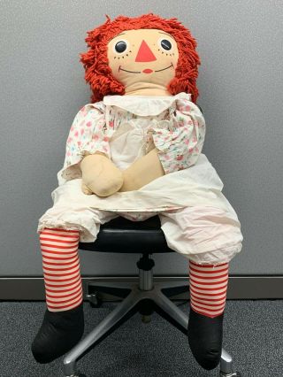 Vintage 40 " Raggedy Ann Doll [haunted Annabelle Model] Pre 1970