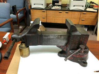 Antique Vise Reed 204 Erie Pa 105 Years Old Real Unit