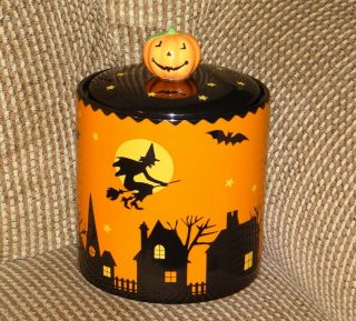 Scarce Vintage Hallmark Halloween Cookie Jar/crock Jack O 