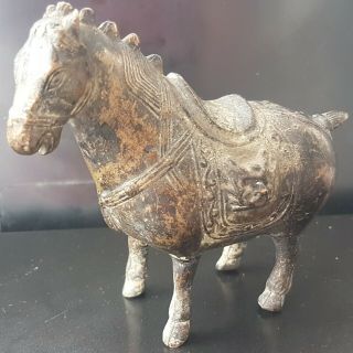Antique Bronze Figure of a Horse Unusual Ancient Artefact 2