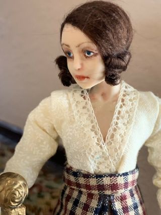 Vintage Miniature Dollhouse Uk Artisan Sculpted 1930s Style Doll Eyes