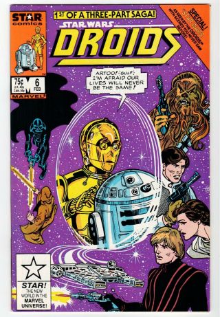 Star - Star Wars Droids 6 - Nm 1987 Vintage Comic