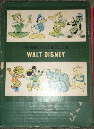 The Wonderful World Of Walt Disney 4 - Book Set Vintage 1965 Complete Euc