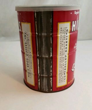 Vintage Coffee Can Tin Hills Bros Coffee Can Advertising San Francisco 1963 2