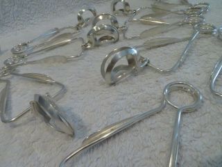Vintage French Silver - Plated 11 Snail Clamps Christofle V69