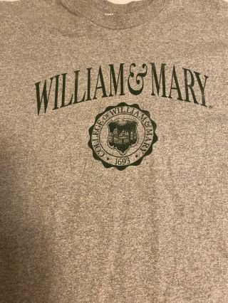 The College Of William And Mary Vintage T Shirt Size Large