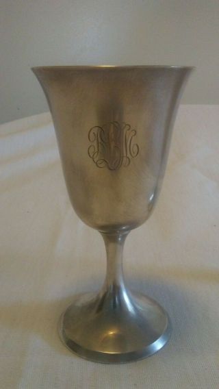 Vintage Stieff Sterling Silver Goblets Monogrammed