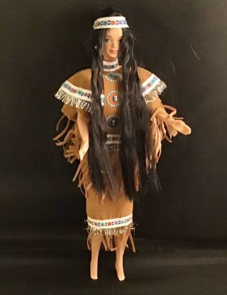 Vintage Native American Indian Mattel Barbie Doll 1985 Head 1966 Body Indonesia