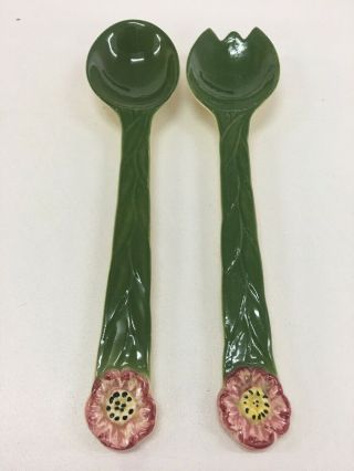 Vintage Shorter & Son Water Lily Pad - Salad Servers