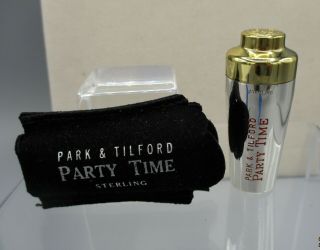 Vintage Sterling Party Time Lipstick And Case