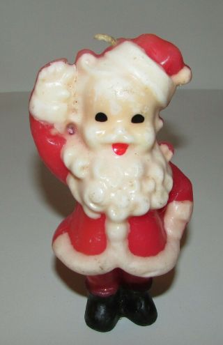 5 " Vintage Gurley Figural Santa Claus Christmas Candle Never Burned