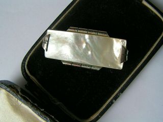 Vintage Deco French Mother Of Pearl Brooch