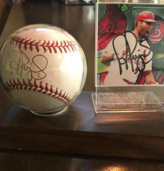 Albert Pujols 5 Rawlings Autographed Baseball 2005 St.  Louis Cardinals