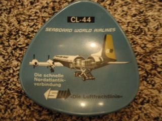 Old Seaboard World Airlines Cl - 44 Hard Plastic Ashtray