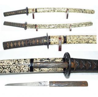 脇差拵・Ｗakizashi Koshirae & 小柄・kozuka/ Japanese Sword Fitting Antique