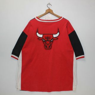 Vintage Chicago Bulls Champion Shooting Warm Up Jersey Size Xl Nba Red Black