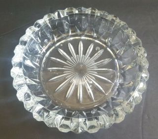 Vintage French Lead Crystal Ashtray Collectable Heavy Thick Cut