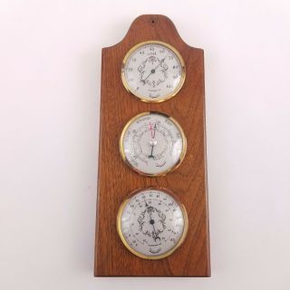 Vintage Baymaster 3 In 1 Weather Station: Barometer,  Hygrometer,  And Thermometer