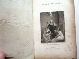 1827 Paradise Lost - John Milton - Books 1 - 6 In One Volume - Poetry