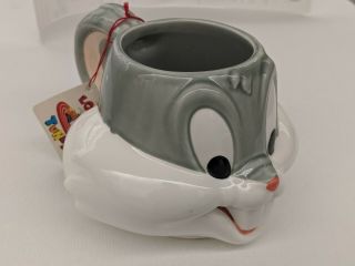 Bugs Bunny Coffee Mug Vintage 1989 Applause Looney Tunes 3d Face Ceramic W/tag