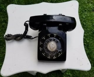 Vintage Stromberg - Carlson Black Bakelite Rotary Dial Desk Telephone,  Made In Usa