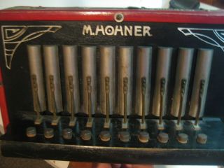 VINTAGE/ANTIQUE - M.  HOHNER ACCORDION MADE IN GERMANY 1930 ' s or 40 ' s 3
