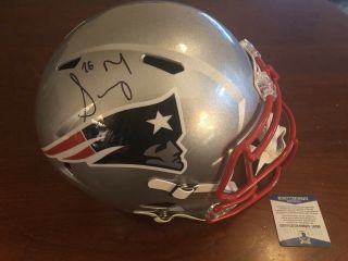 Sony Michel Signed Autographed Full Size Helmet Beckett England Patriots