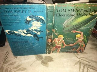 Tom Swift Jr 18 And The Electronic Hydrolung G&d Blue Spine Victor Appleton Ii