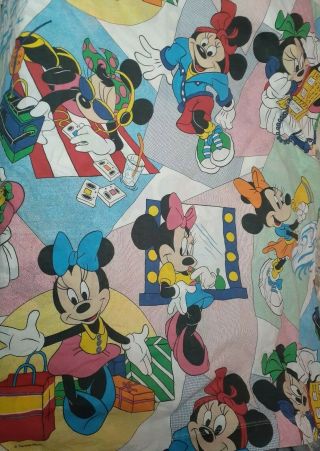 Vintage 80s Walt Disney Company Minnie Mouse Full Sheet