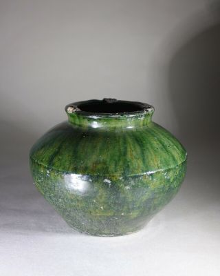 Antique Chinese Green Glazed Vase Tang Dynasty