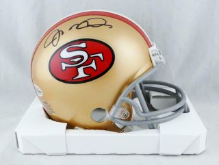 Joe Montana Signed San Francisco 49ers 64 - 95 Tb Mini Helmet - Beckett Auth Black