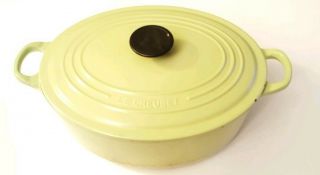Le Creuset 5qt.  29 Green Oval Cast Iron Dutch Oven Baking Dish - Vintage