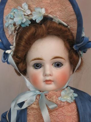 Antique German Bisque Fashion Doll Closed Mouth Abg 639 Victorian Dress 20 "