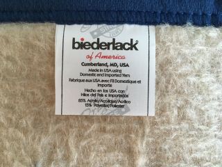 VTG Biederlack Southwestern Aztec Native Tribal Navajo Reversible Blanket USA 3