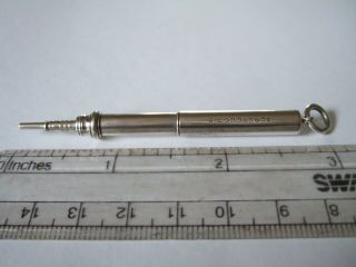 Tiny Antique S Mordan Silver Telescopic Propelling Pencil